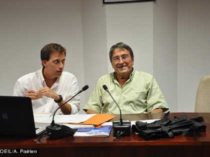 Matthieu Juncker et Yves Magnier, réunion de l'Assemblée Générale