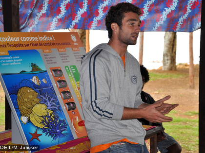 Animation sur le thème de la surveillance des coraux avec le jeu "Coral Watch"