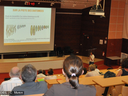 Nos rivières au microscope : les diatomées, nouvel indicateur de la qualité de nos cours d'eau Sensibles aux perturbations, les diatomées se déforment en cas de pollutions organiques